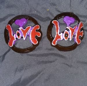 Love hoop earrings